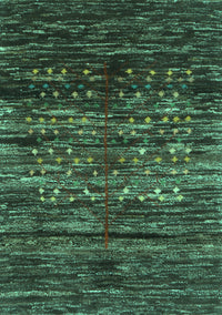 Abstract Turquoise Contemporary Rug, con2838turq