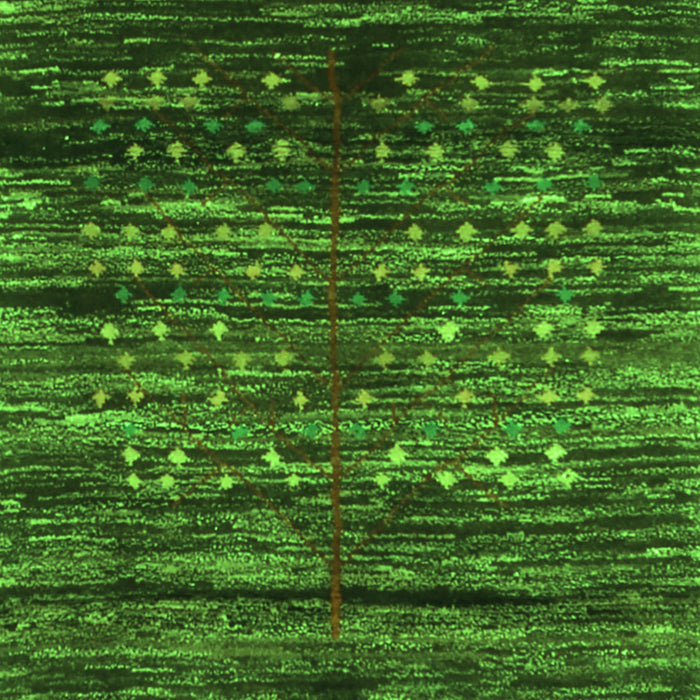 Serging Thickness of Machine Washable Abstract Green Contemporary Area Rugs, wshcon2838grn