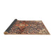 Thickness of Contemporary Dark Sienna Brown Modern Rug, con2839