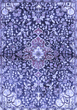 Abstract Blue Contemporary Rug, con2839blu