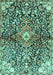 Machine Washable Abstract Turquoise Contemporary Area Rugs, wshcon2839turq