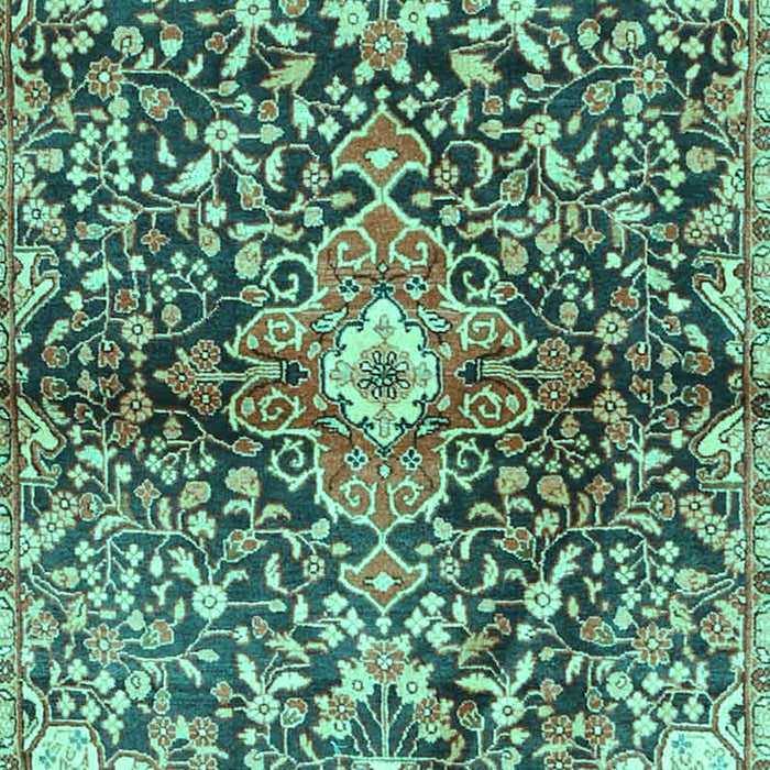 Machine Washable Abstract Turquoise Contemporary Area Rugs, wshcon2839turq