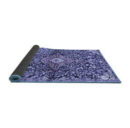 Sideview of Abstract Blue Contemporary Rug, con2839blu