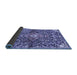 Sideview of Abstract Blue Contemporary Rug, con2839blu