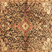 Square Abstract Brown Contemporary Rug, con2839brn