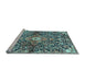 Sideview of Machine Washable Abstract Light Blue Contemporary Rug, wshcon2839lblu