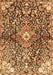 Machine Washable Abstract Brown Contemporary Rug, wshcon2839brn