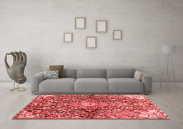Contemporary Red Washable Rugs