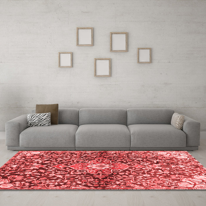 Contemporary Red Washable Rugs