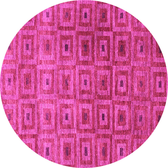 Round Abstract Pink Contemporary Rug, con283pnk