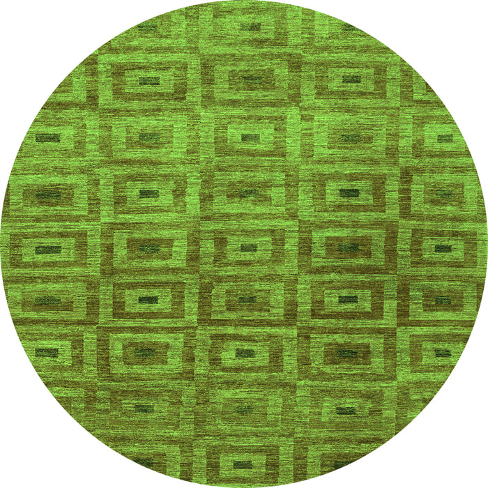 Machine Washable Abstract Green Contemporary Area Rugs, wshcon283grn