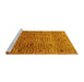 Sideview of Machine Washable Abstract Yellow Contemporary Rug, wshcon283yw