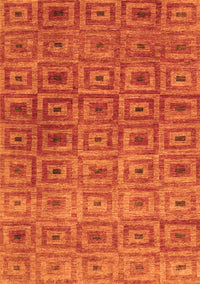 Abstract Orange Contemporary Rug, con283org