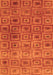 Abstract Orange Contemporary Rug, con283org