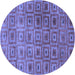 Round Machine Washable Abstract Blue Contemporary Rug, wshcon283blu