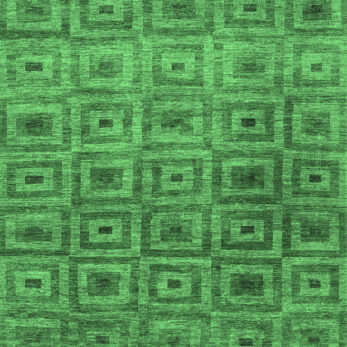 Machine Washable Abstract Emerald Green Contemporary Area Rugs, wshcon283emgrn