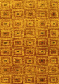 Abstract Yellow Contemporary Rug, con283yw