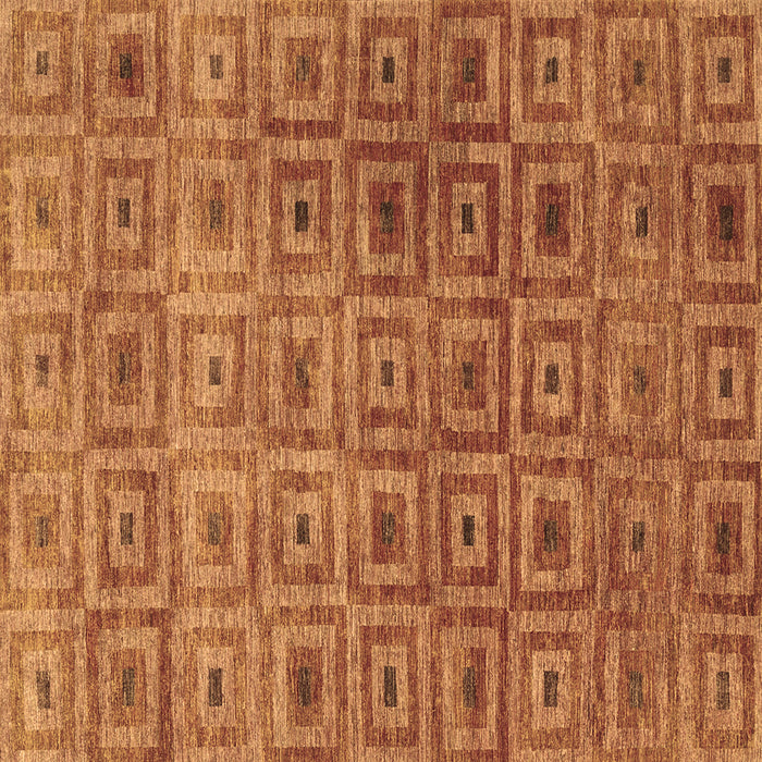 Square Machine Washable Abstract Brown Contemporary Rug, wshcon283brn
