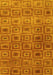 Machine Washable Abstract Yellow Contemporary Rug, wshcon283yw