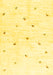 Machine Washable Solid Yellow Modern Rug, wshcon2840yw