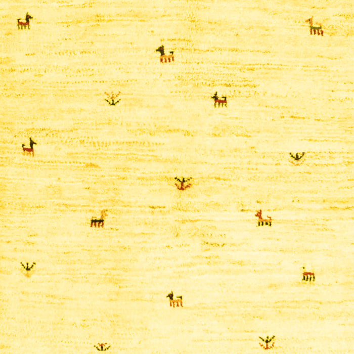 Machine Washable Solid Yellow Modern Rug, wshcon2840yw