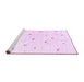 Sideview of Machine Washable Solid Purple Modern Area Rugs, wshcon2840pur
