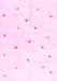Machine Washable Solid Pink Modern Rug, wshcon2840pnk