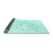 Sideview of Solid Light Blue Modern Rug, con2840lblu