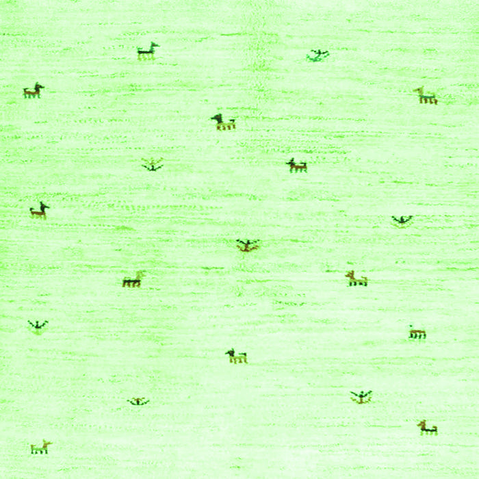 Serging Thickness of Solid Green Modern Rug, con2840grn