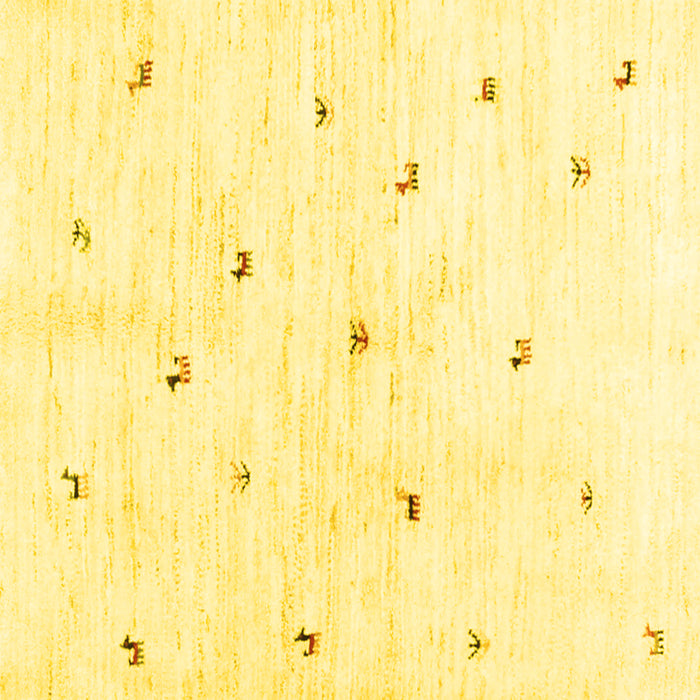 Square Solid Yellow Modern Rug, con2840yw