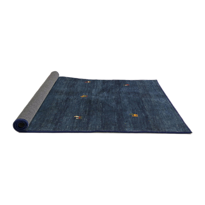 Thickness of Contemporary Blue Modern Rug, con2841