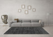 Machine Washable Abstract Gray Contemporary Rug in a Living Room,, wshcon2841gry