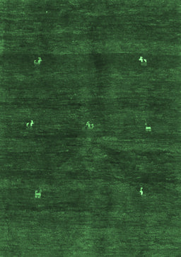 Abstract Emerald Green Contemporary Rug, con2841emgrn