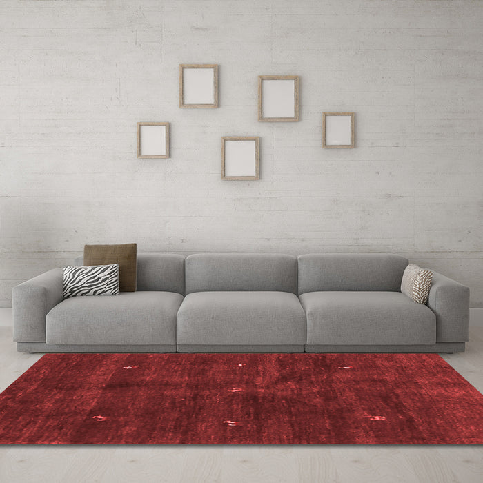Contemporary Red Washable Rugs