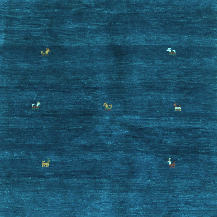 Square Abstract Light Blue Contemporary Rug, con2841lblu