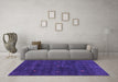 Machine Washable Abstract Purple Contemporary Area Rugs in a Living Room, wshcon2841pur