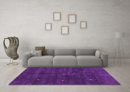 Machine Washable Abstract Pink Contemporary Rug in a Living Room, wshcon2841pnk