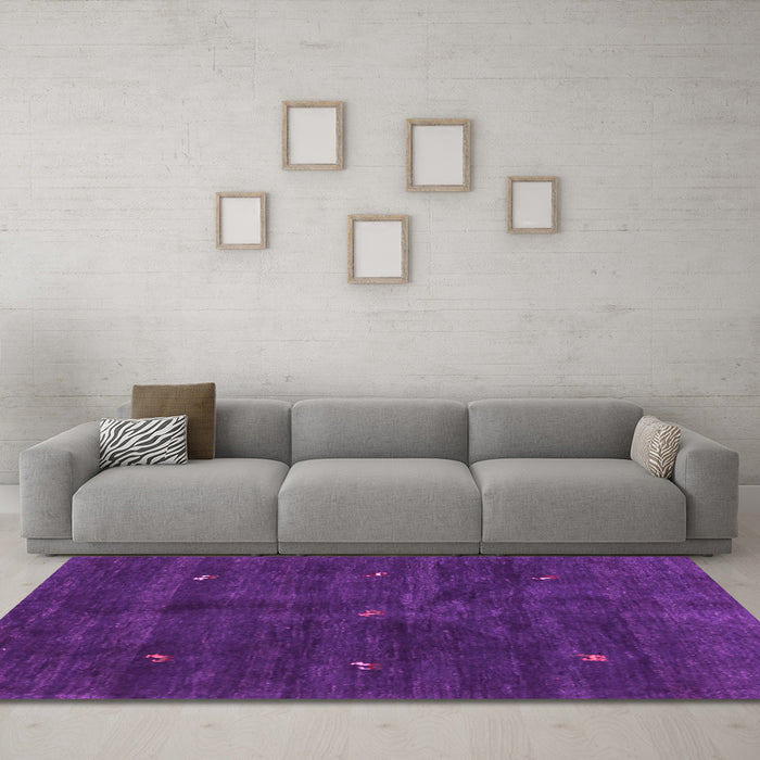 Machine Washable Abstract Pink Contemporary Rug in a Living Room, wshcon2841pnk