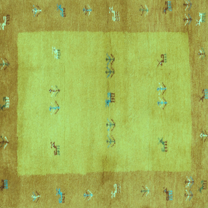 Square Machine Washable Oriental Turquoise Traditional Area Rugs, wshcon2842turq