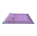 Sideview of Machine Washable Oriental Blue Traditional Rug, wshcon2842blu