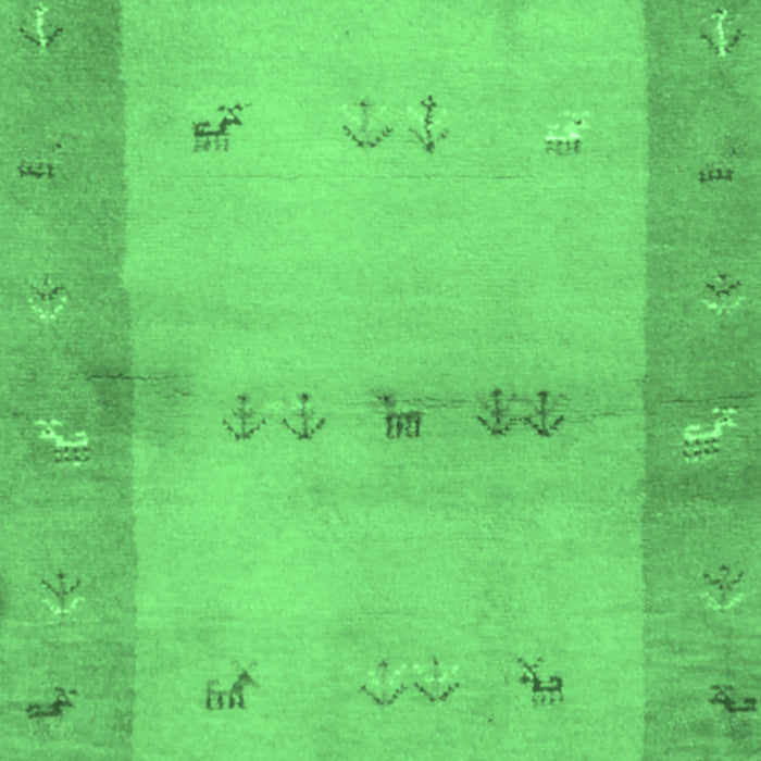 Machine Washable Oriental Emerald Green Traditional Area Rugs, wshcon2842emgrn