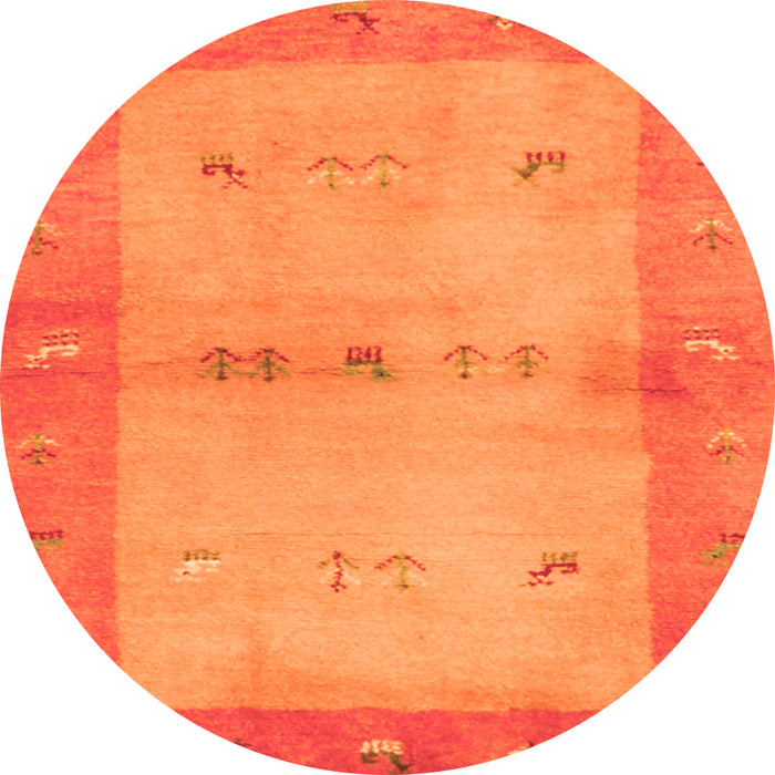 Square Oriental Orange Traditional Rug, con2842org