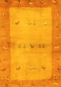 Oriental Yellow Traditional Rug, con2842yw