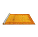 Sideview of Machine Washable Oriental Yellow Traditional Rug, wshcon2842yw