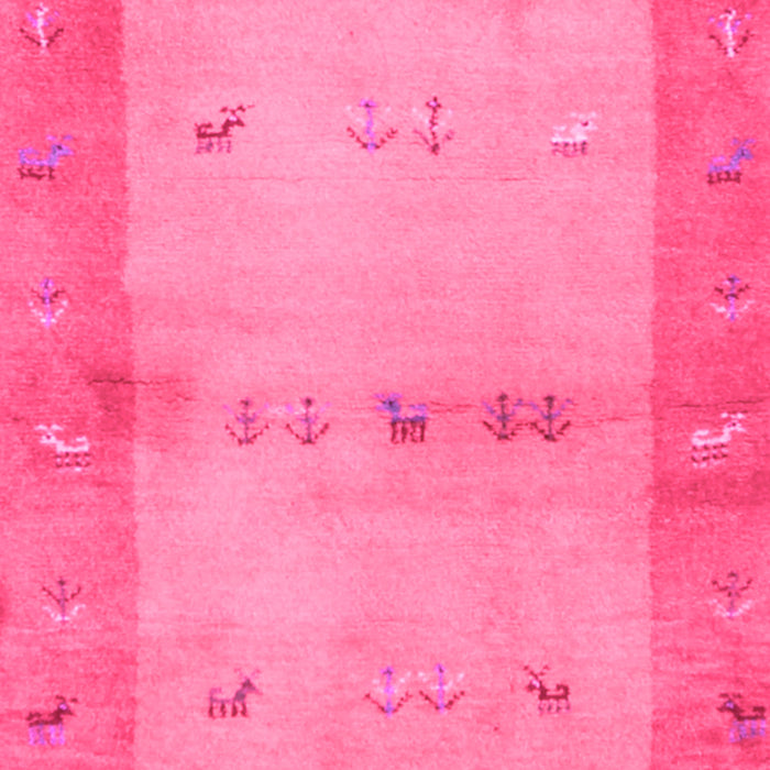 Machine Washable Oriental Pink Traditional Rug, wshcon2842pnk