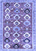 Machine Washable Abstract Blue Contemporary Rug, wshcon2843blu