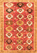 Serging Thickness of Machine Washable Abstract Orange Contemporary Area Rugs, wshcon2843org