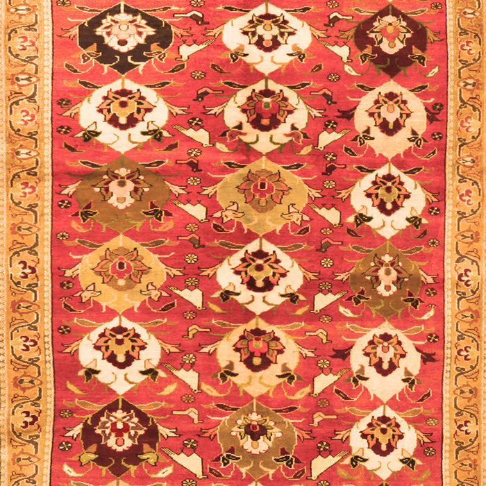 Serging Thickness of Machine Washable Abstract Orange Contemporary Area Rugs, wshcon2843org