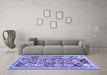 Machine Washable Abstract Blue Contemporary Rug in a Living Room, wshcon2843blu