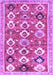 Machine Washable Abstract Purple Contemporary Area Rugs, wshcon2843pur